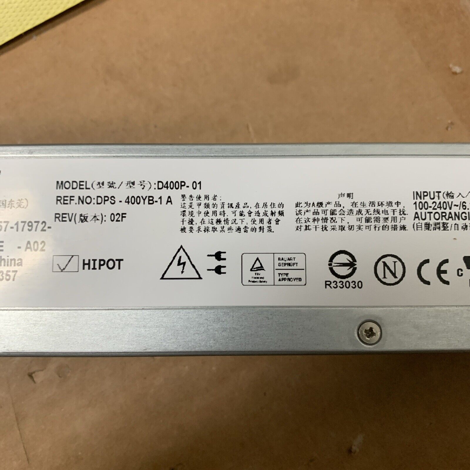 Dell 0CX357 D400P-01 Server Power Supply 400W PowerEdge