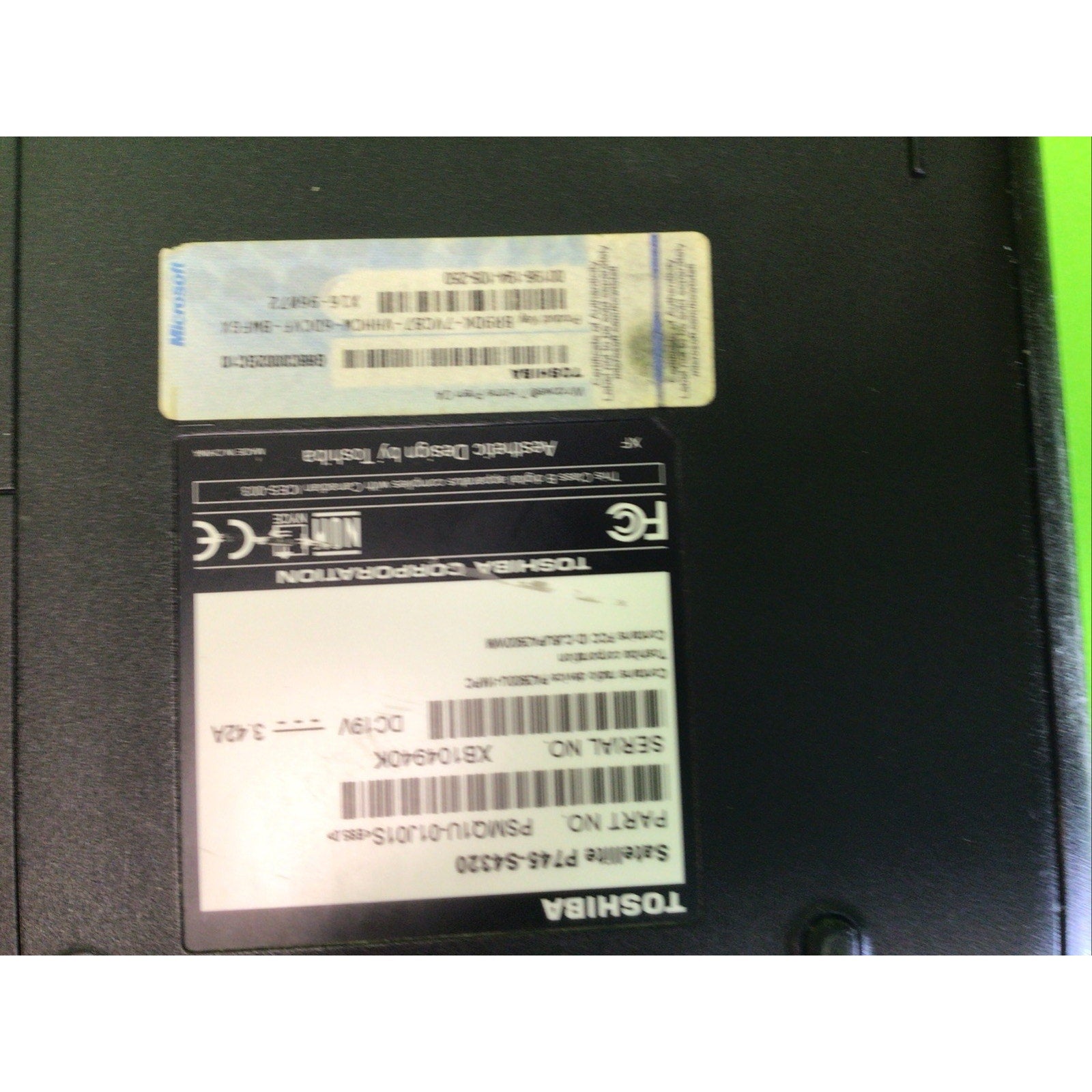 Toshiba Satellite P745-S4320 i5-2340M 6GB RAM NO HDD FOR PARTS or REPAIR