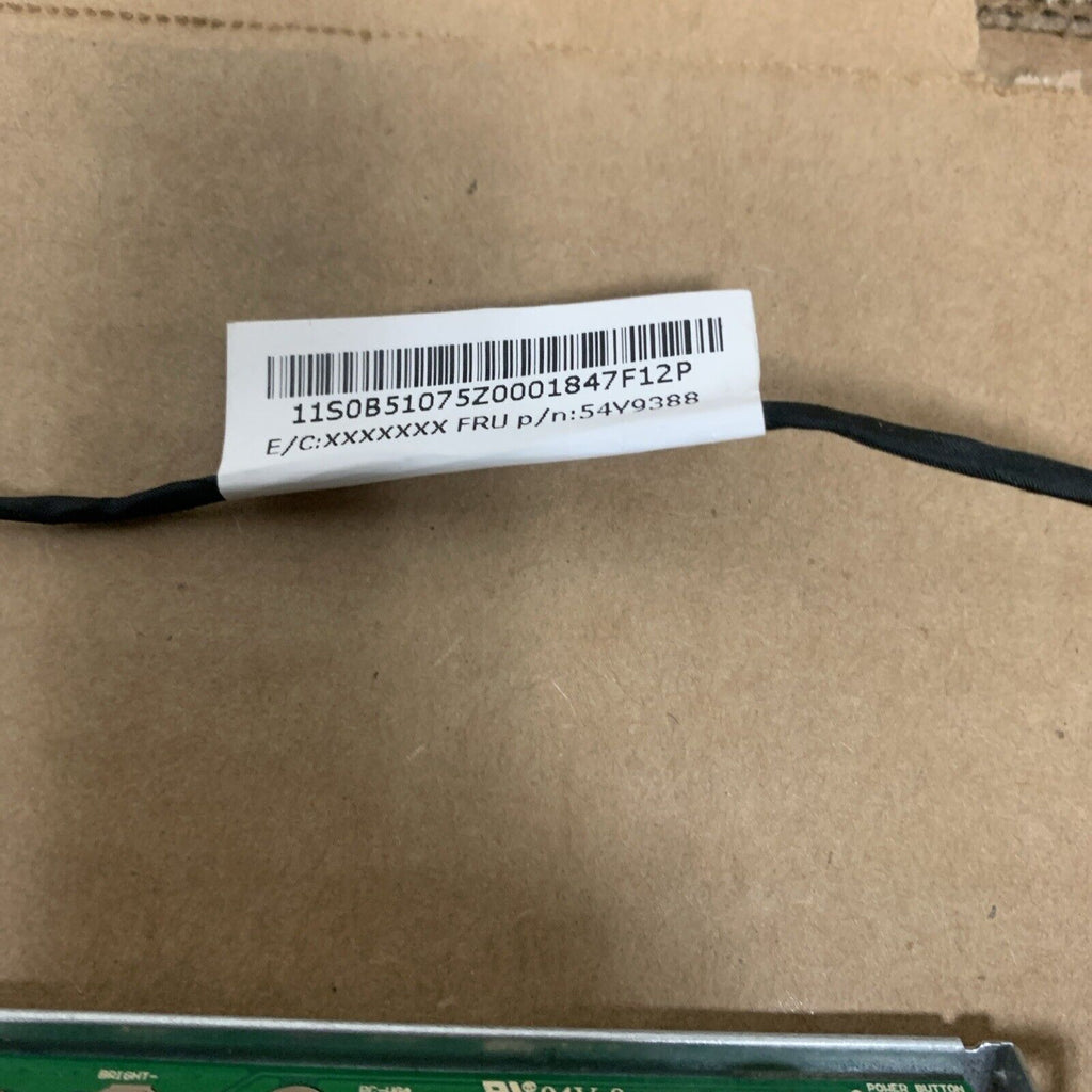 Lenovo ThinkCentre M93z All-In-One PC Button Board W/Bracket & Cable 54Y9388