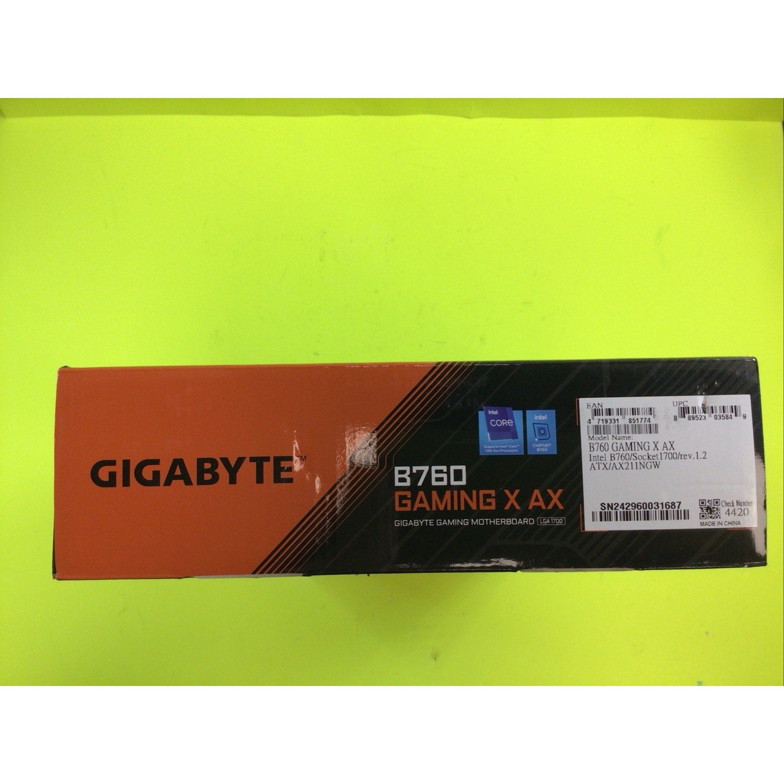 Gigabyte B760 GAMING X AX BOX ONLY