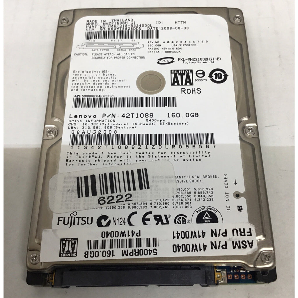 Fujitsu HDD 160GB 42T1088 CA7018-B324000L 5400RPM
