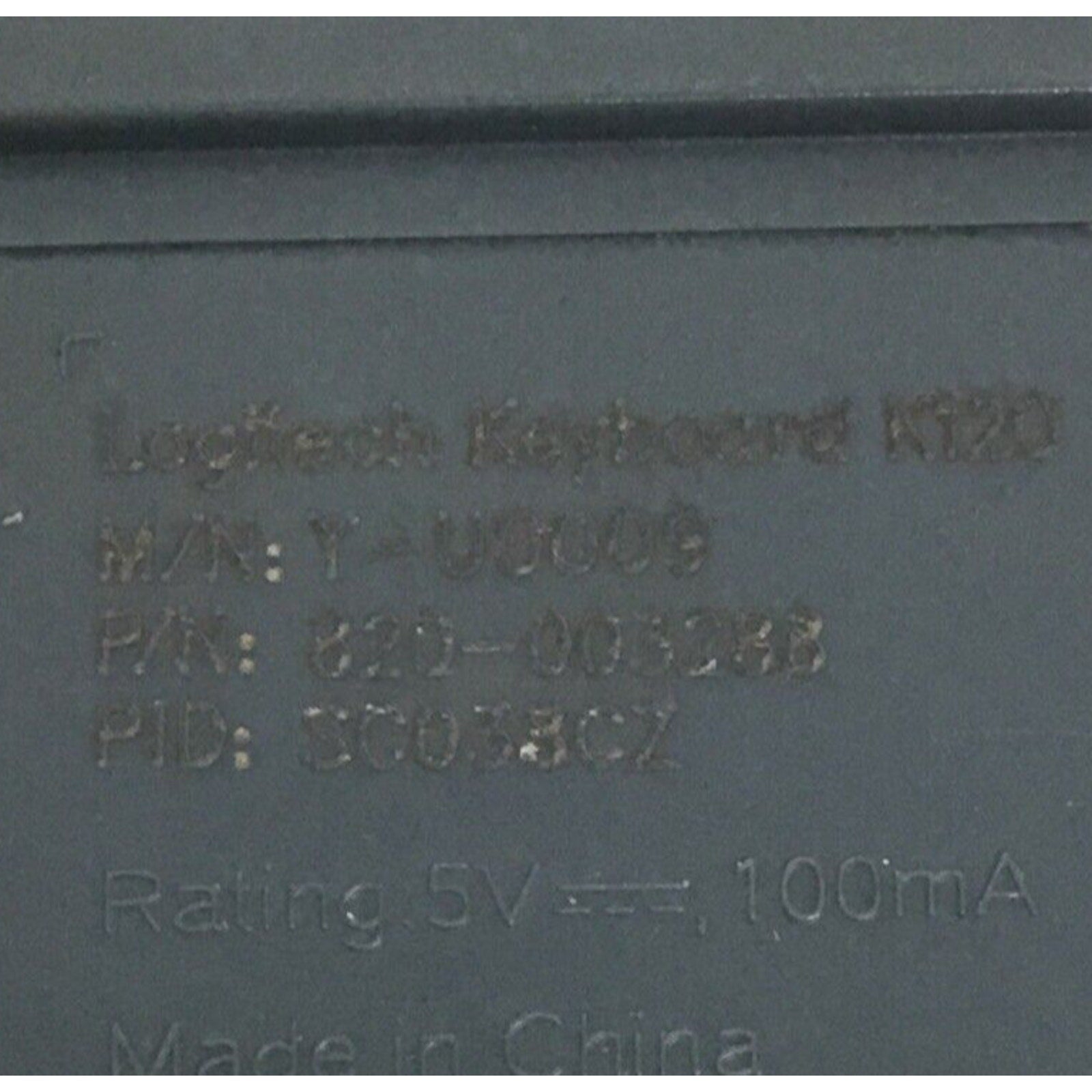 Logitech K120 Ergonomic Desktop Wired Keyboard USB Black - Number Pad - Tested