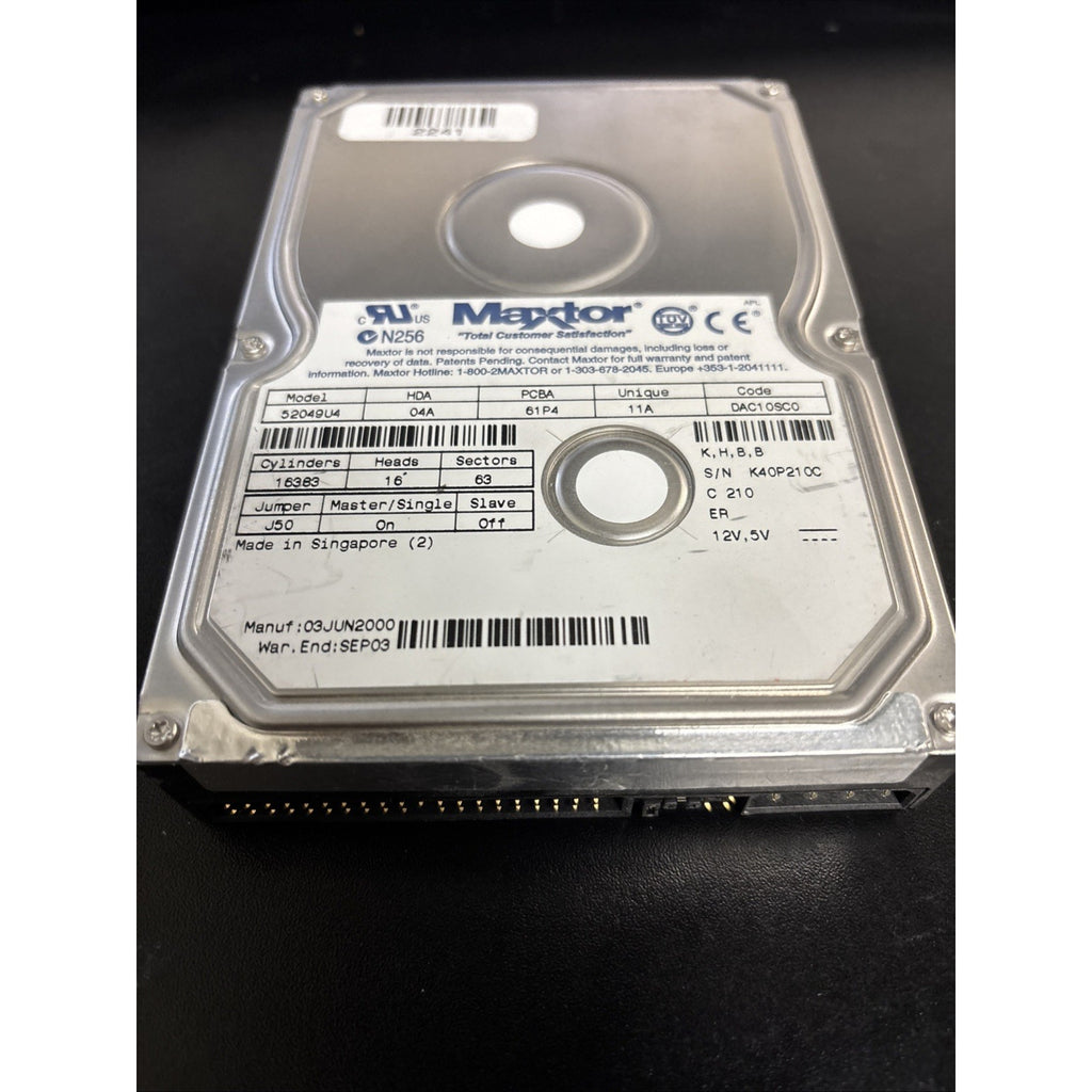 Maxtor 20GB 52049U4 7200 RPM 3.5" IDE Desktop Hard Drive