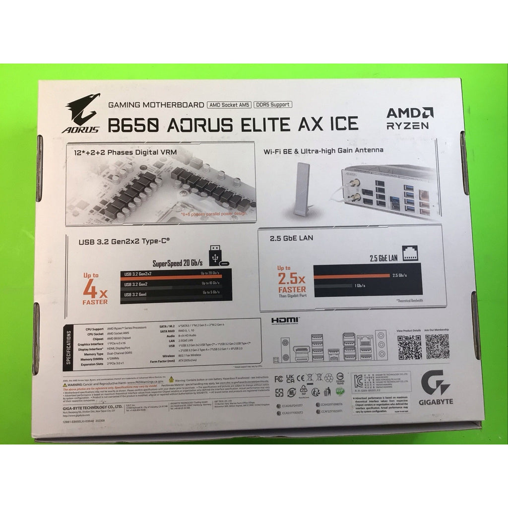 Gigabyte B650 Aorus Elite AX ICE Retail Box Only