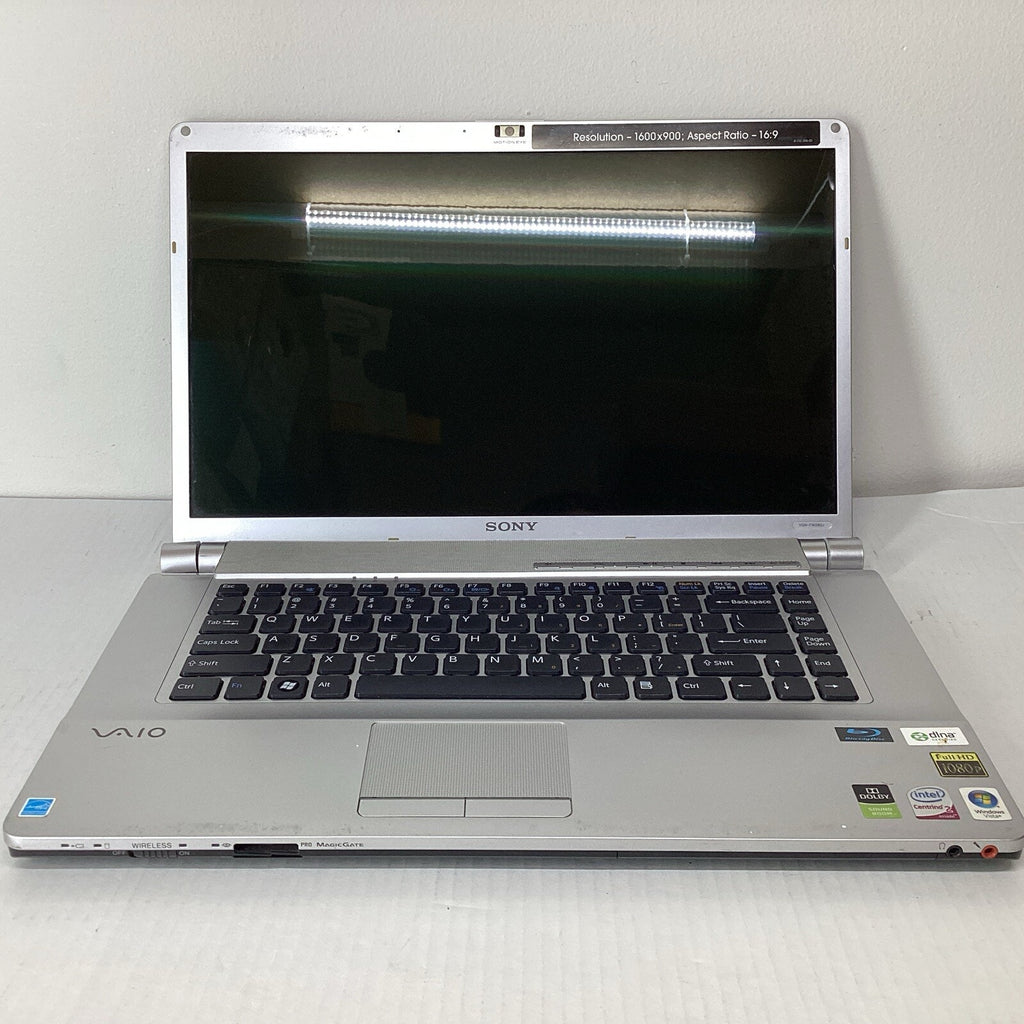 Sony Vaio PCG-3D3L Intel Centrino 2 4GB RAM 320GB HDD Laptop Computer-For Parts
