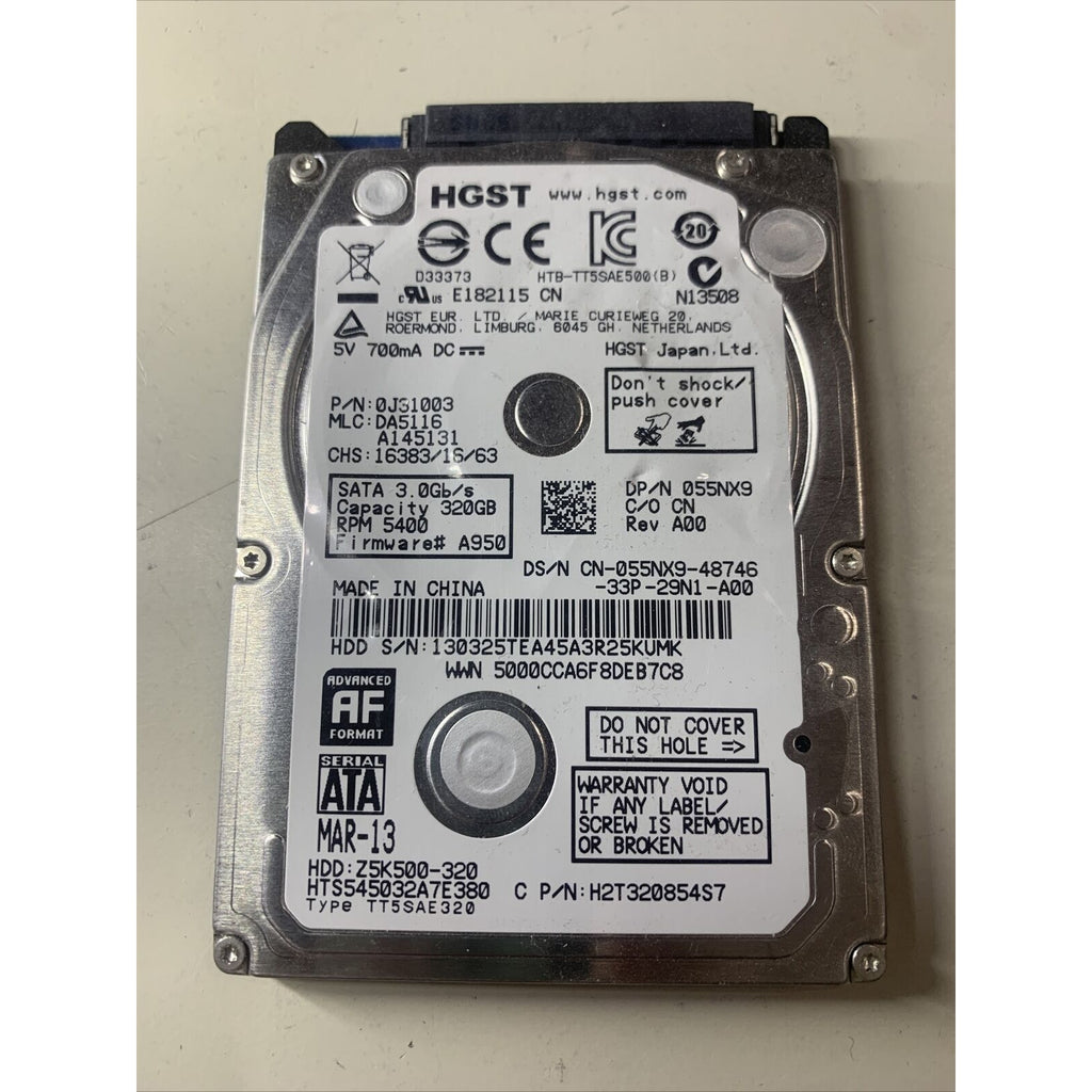 HGST Z5K500-320 320GB HTS545032A7E380 5400RPM SATA 2.5" Laptop HDD Hard Drive