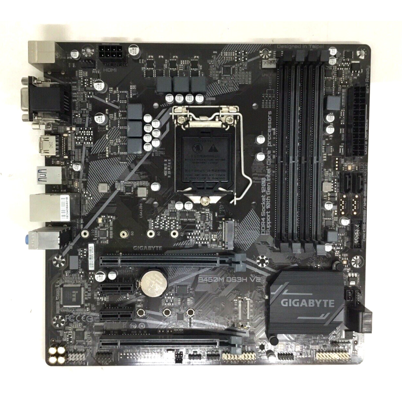 Gigabyte B460M DS3H V2 Motherboard Intel H470 LGA1200 4 DDR4 M-ATX DVI VGA 1xM.2