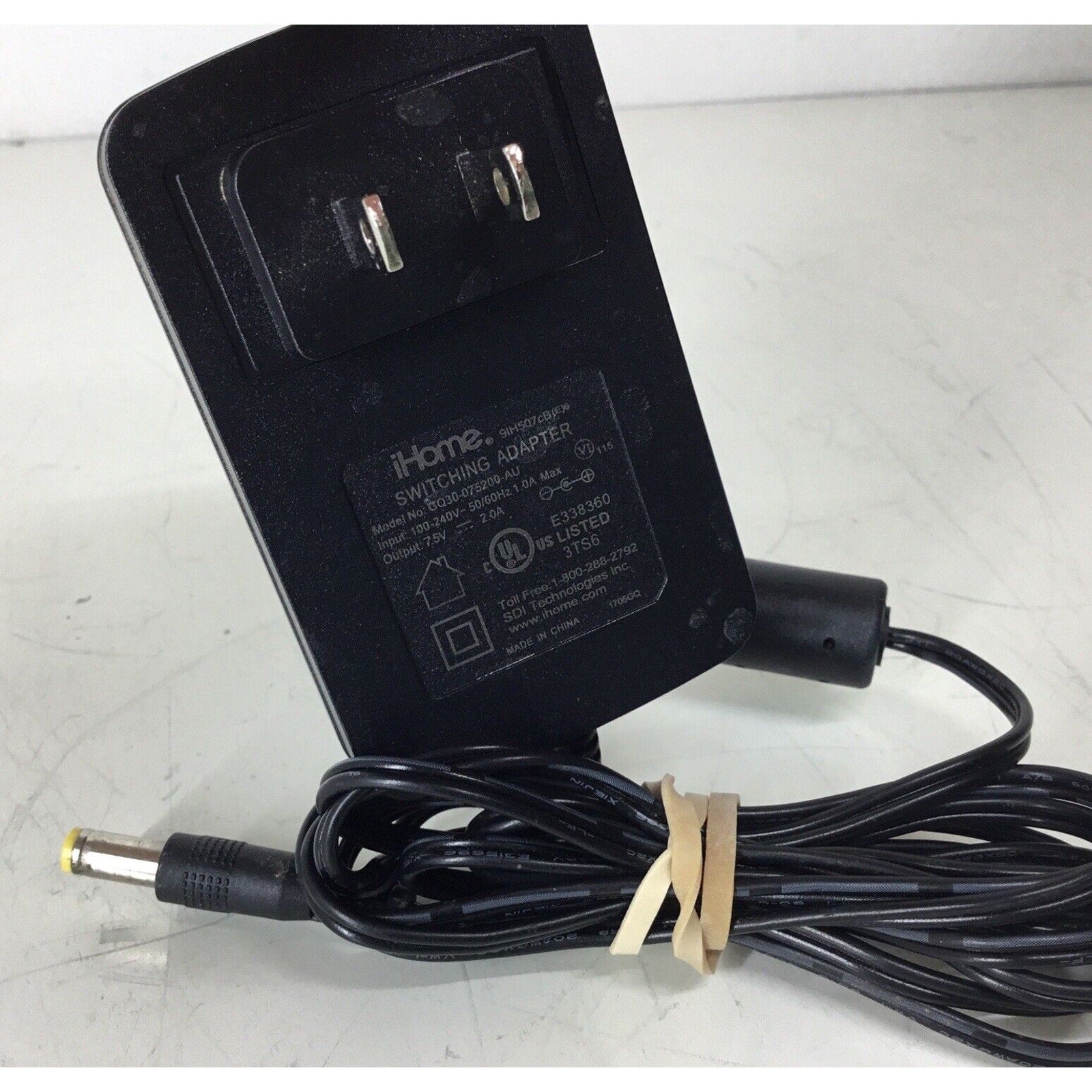 iHome Switching Adapter ITE Power Supply 7.5V 2.0A GQ30-075200-AU