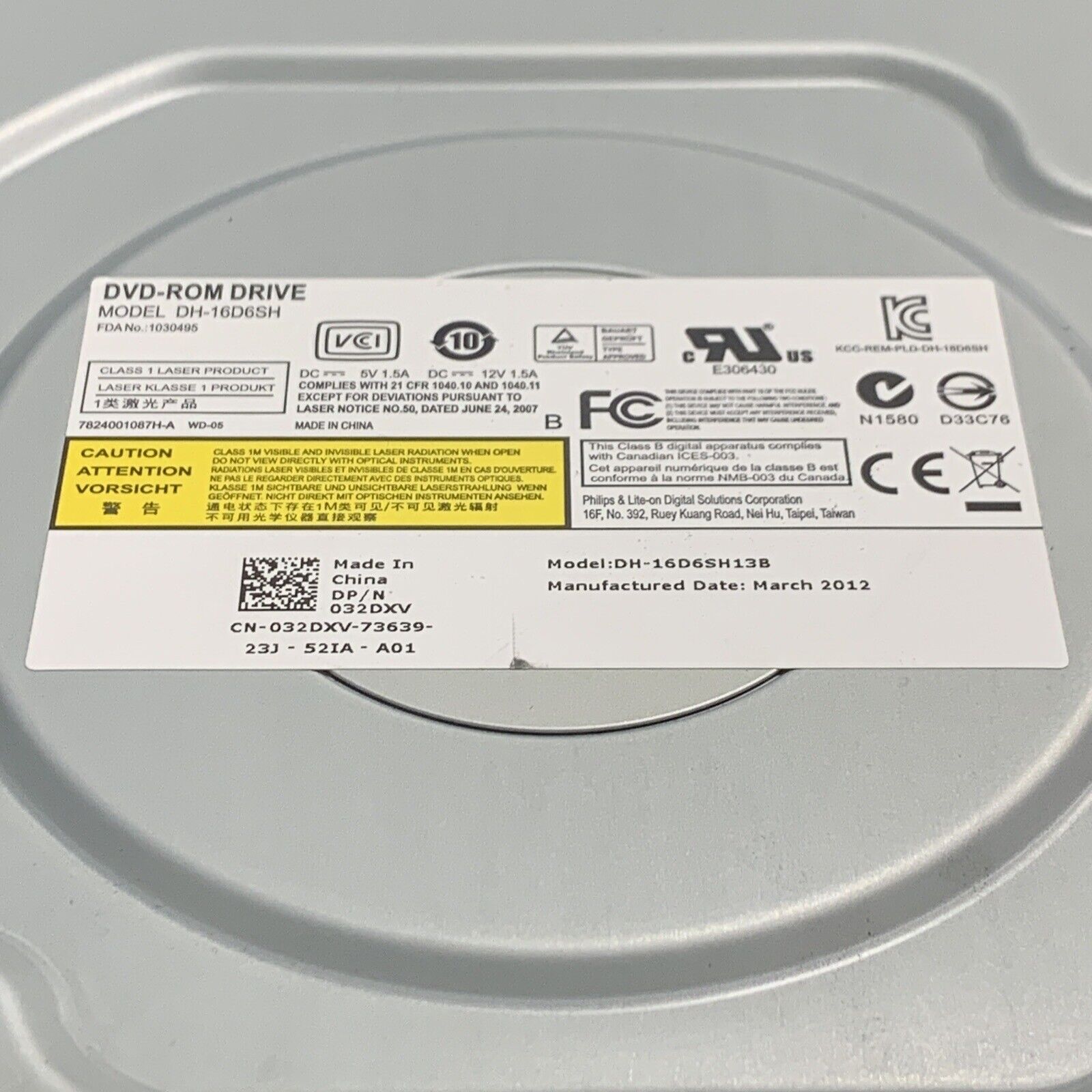 Lite-On DH-16D6SH Genuine Dell DVD-ROM Drive 32DXV 032DXV