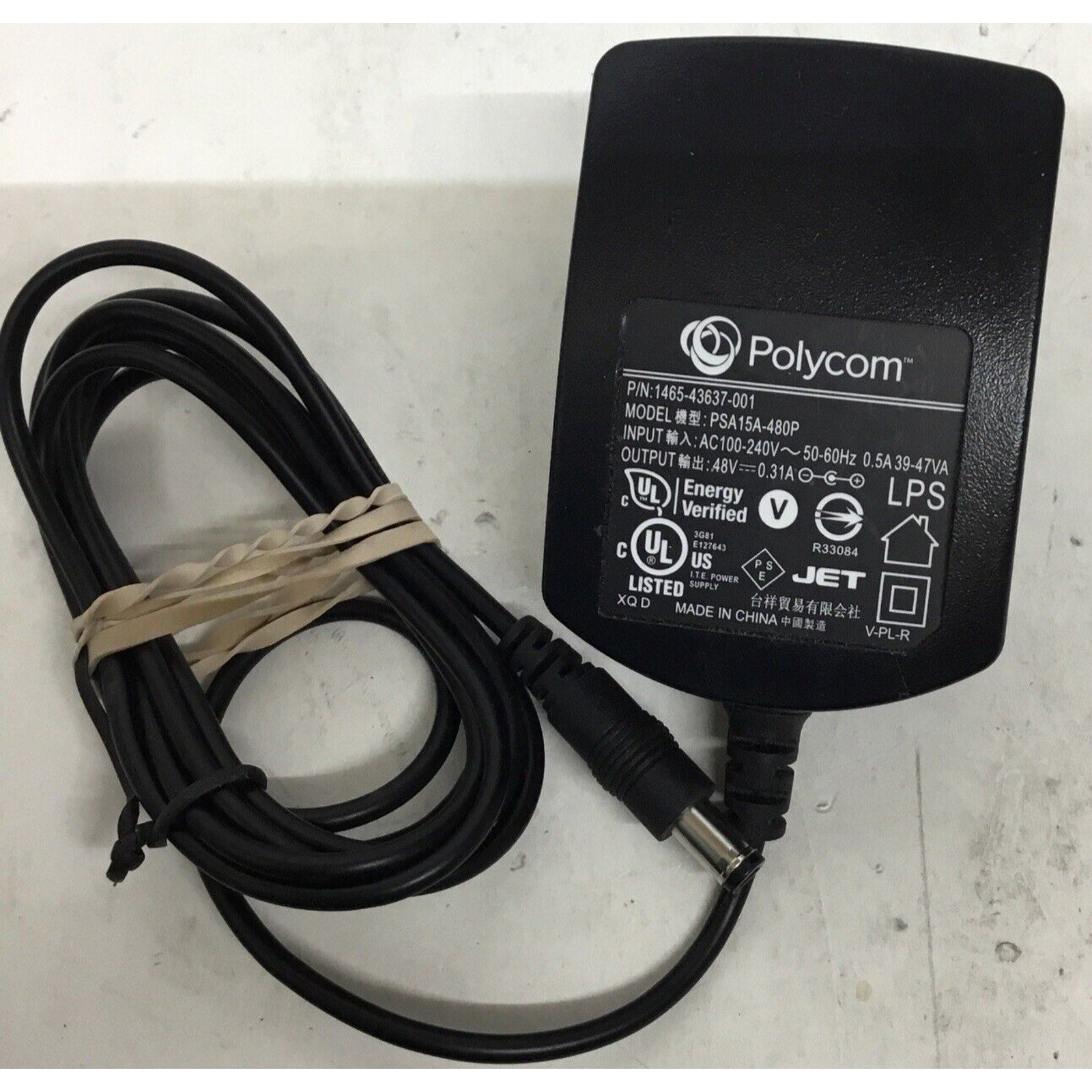 Genuine AC Power Supply Adapter Polycom PSA15A-480P 1465-43853-001 48V 0.31A 15W