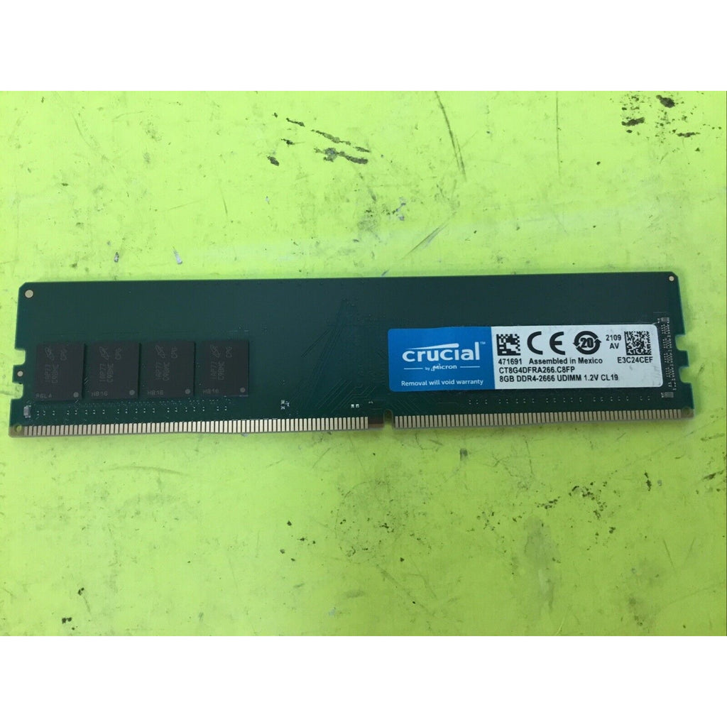 Crucial 8GB 2666Mhz DDR4 NON-ECC UDIMM PC RAM Desktop Memory 2Rx8 CT8G4DFRA266
