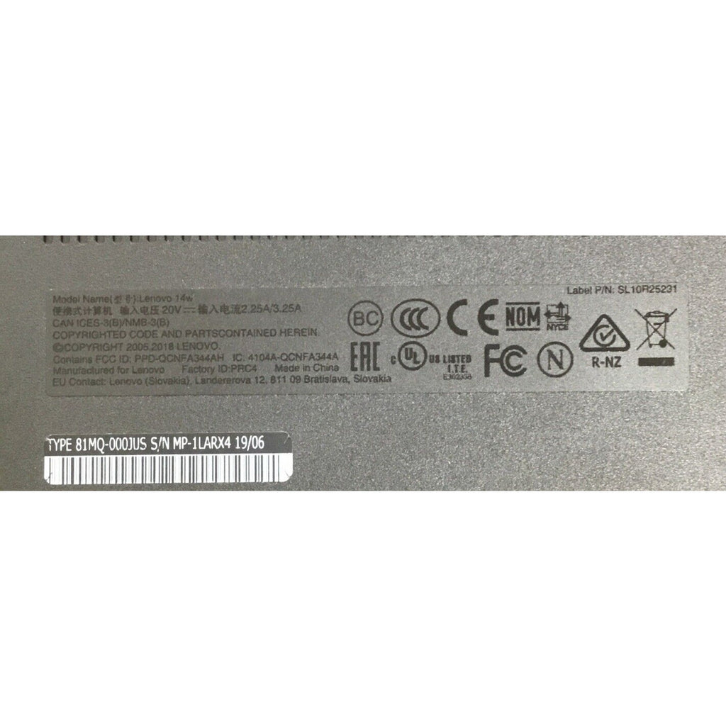 Lenovo 14W 81MQ000JUS 14” FHD Laptop 4GB RAM 64GB eMMC AMD A6-9220C Dual-Core