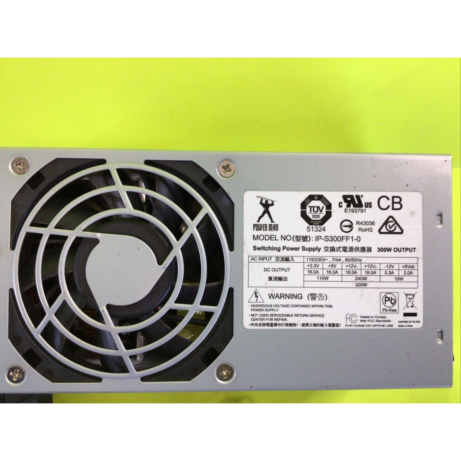 Lot of 5x Power Man IP-S300FF1-0 H 300Watt Power Supply Unit FOR PARTS