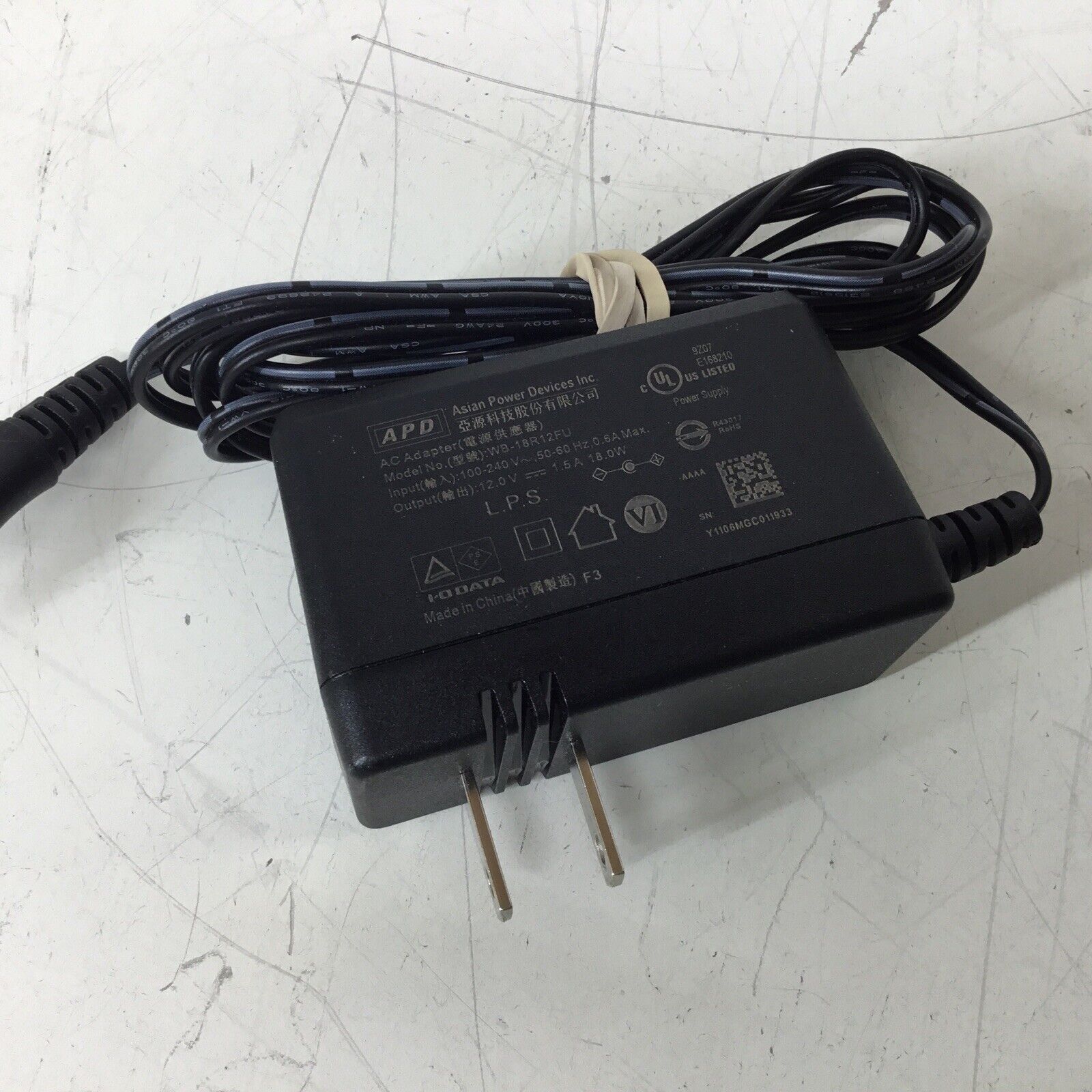 APD AC Adapter WB-18R12FU 12V 1.5A 18W for Western Digital External Hard Drive