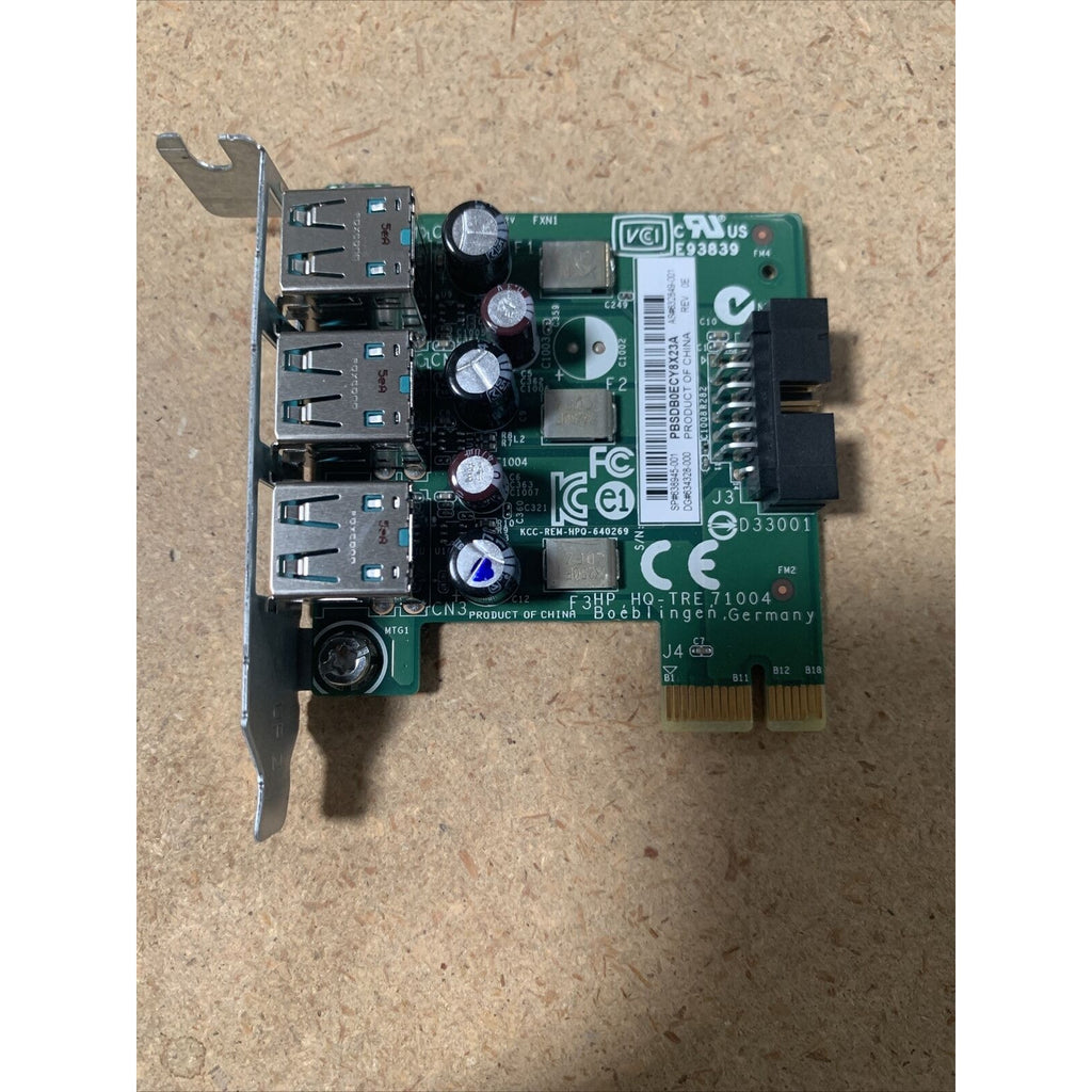 HP 640269-001 3-Port Powered USB 12v PCI Express x1 Low Profile Adapter Card