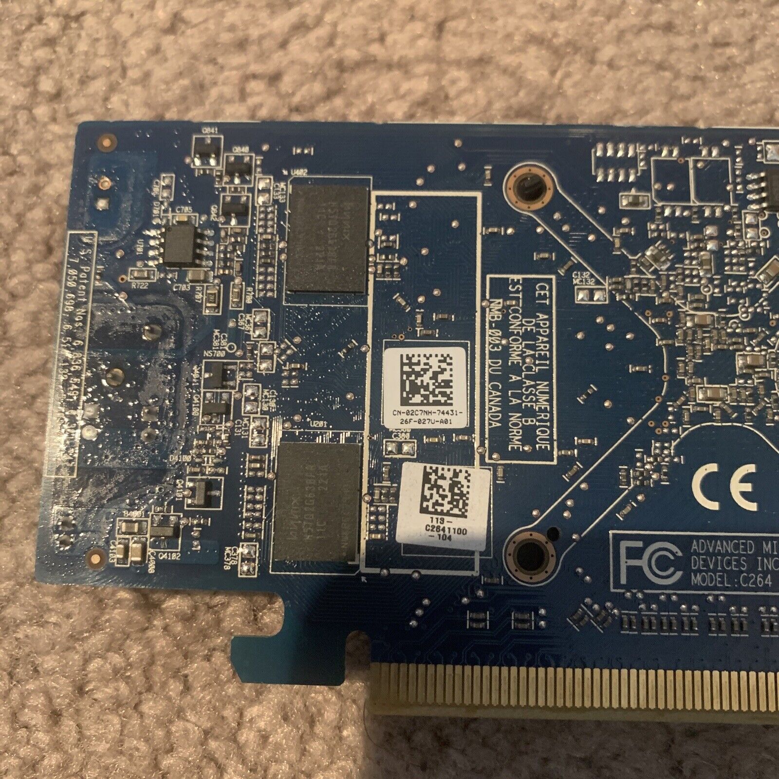 AMD Radeon HD6450 02C7NH 1GB PCI-E DVI-I DP Video Card ATI-102-C26405 (B) GPU