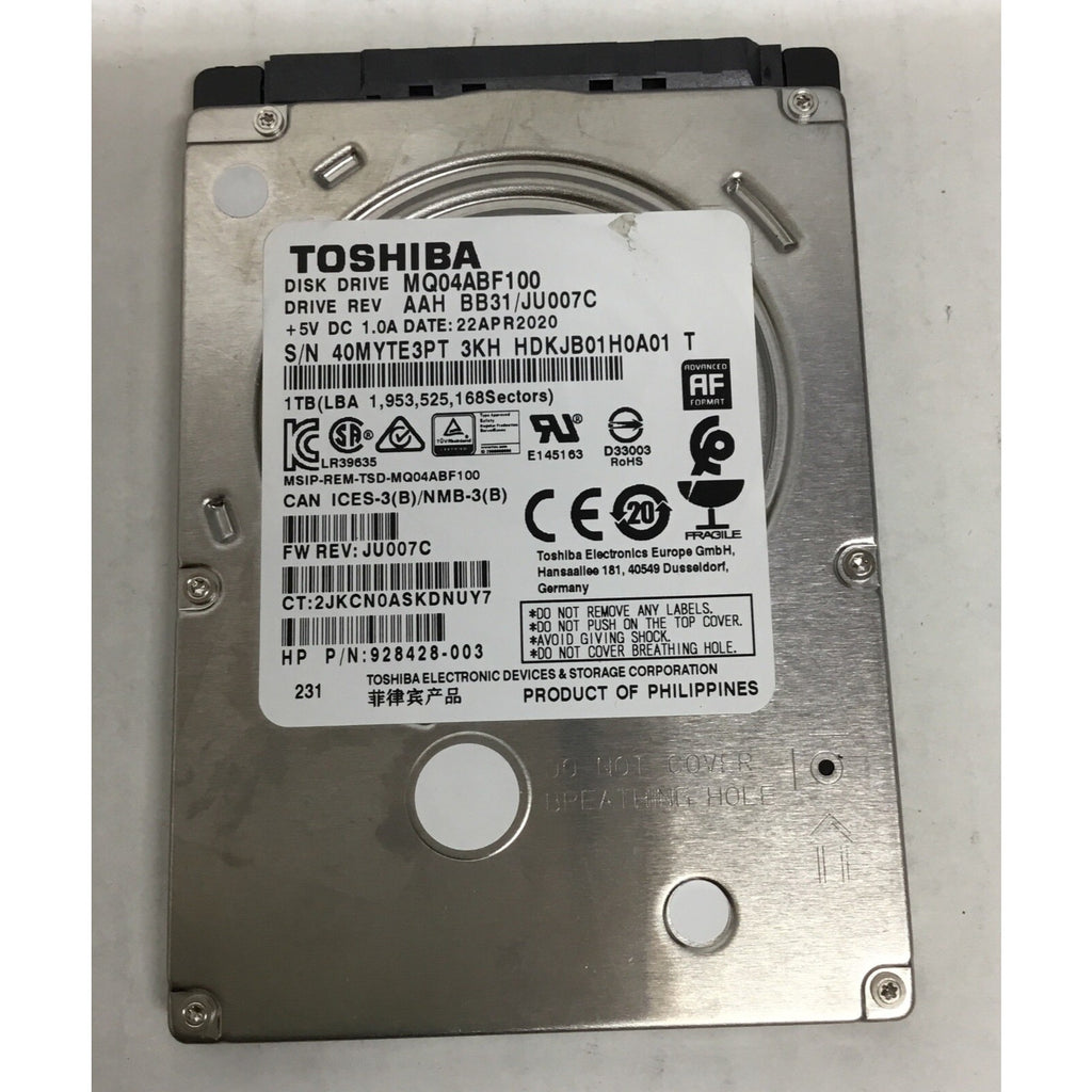 Toshiba 928428-003 HDD 1TB 2.5 7MM 5400RPM TSB MQ04