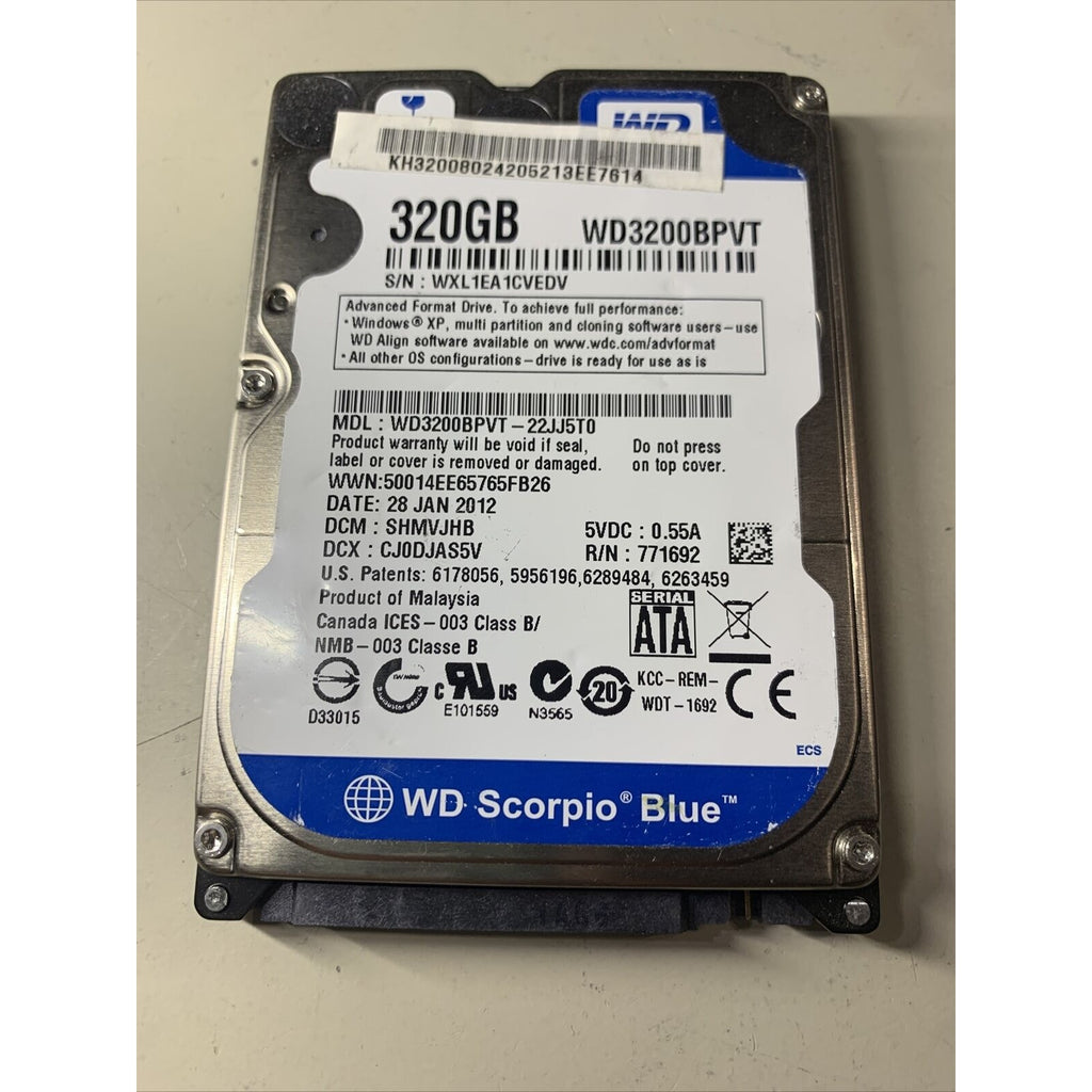 WD3200BPVT-22JJ5T0 WD 320GB 2.5" SATA 3 Internal Laptop Hard Drive HDD