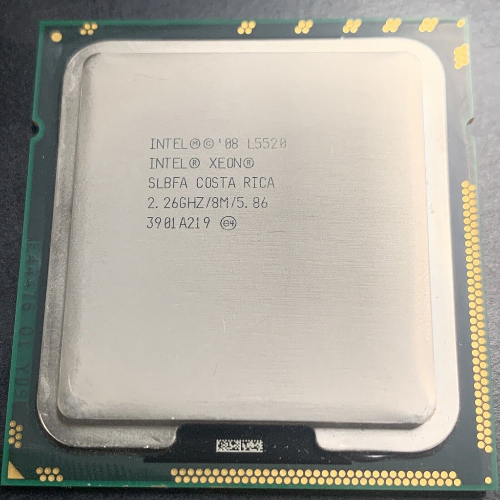 Intel Xeon L5520 SLBFA, 2.26 GHz Quad-Core , LGA 1366, Used, Without fan