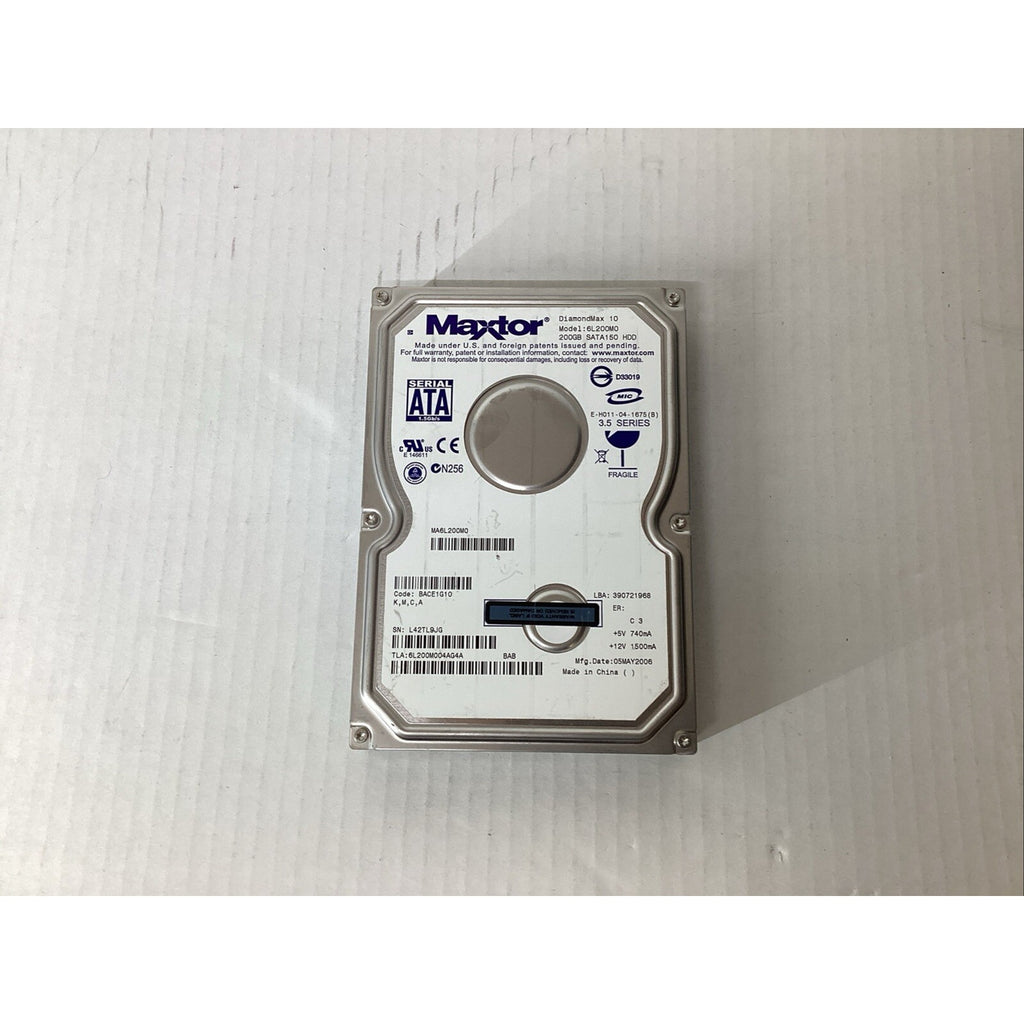 Maxtor DiamondMax 10 200GB SATA 6L200M0 BACE1G10 K,M,C,A MA6L200M0 Hard Drive