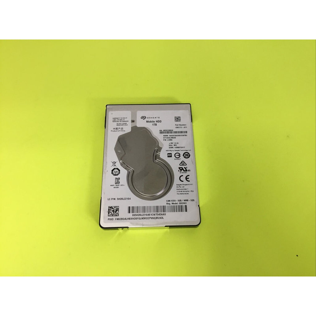 Seagate Mobile HDD 1TB ST1000LM035 1RK172-071 2.5" SATA 5H20L22184 Drive