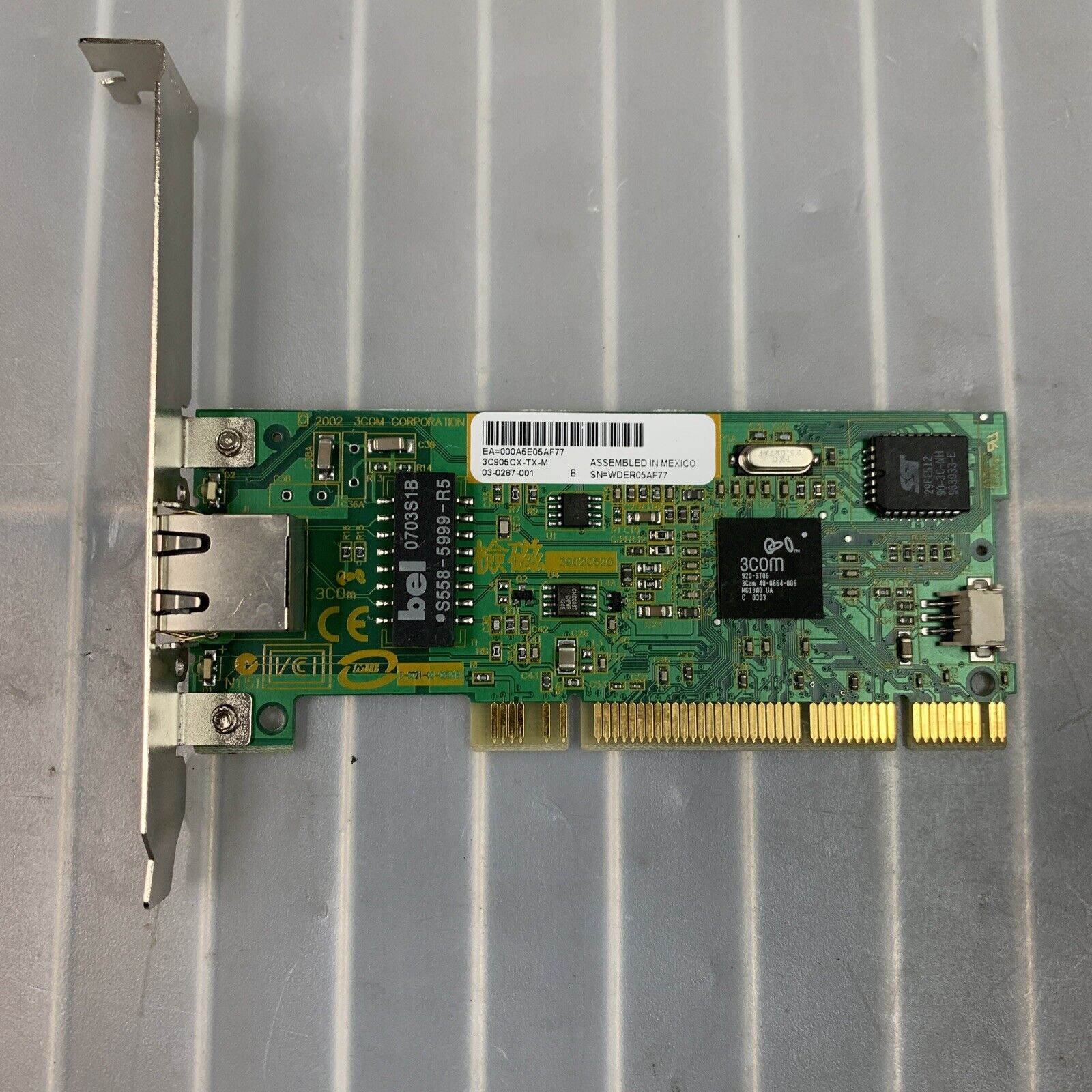 3COM 3C905cx-tx-m - 3c905cxtxm - PCI 10/100mbps Network Card
