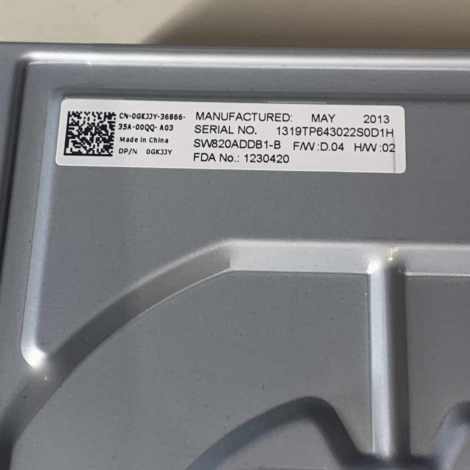 Panasonic SW820 Desktop 5.25” DVD-RW Drive Dell P/N: GKJJY 0GKJJY