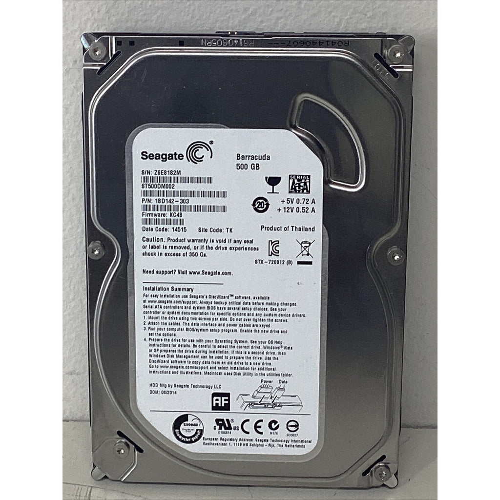 Seagate Barracuda 500GB SATA 7200RPM 3.5" ST500DM002 Hard Drive HDD