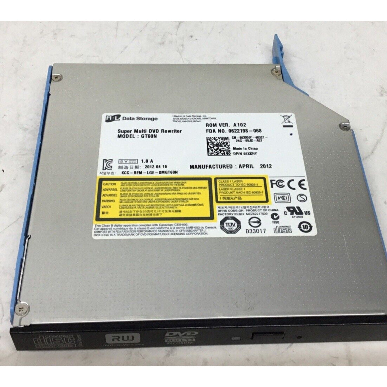 Dell GT60N DVD+/-RW CD-RW Laptop Optical Drive For Inspiron N5050
