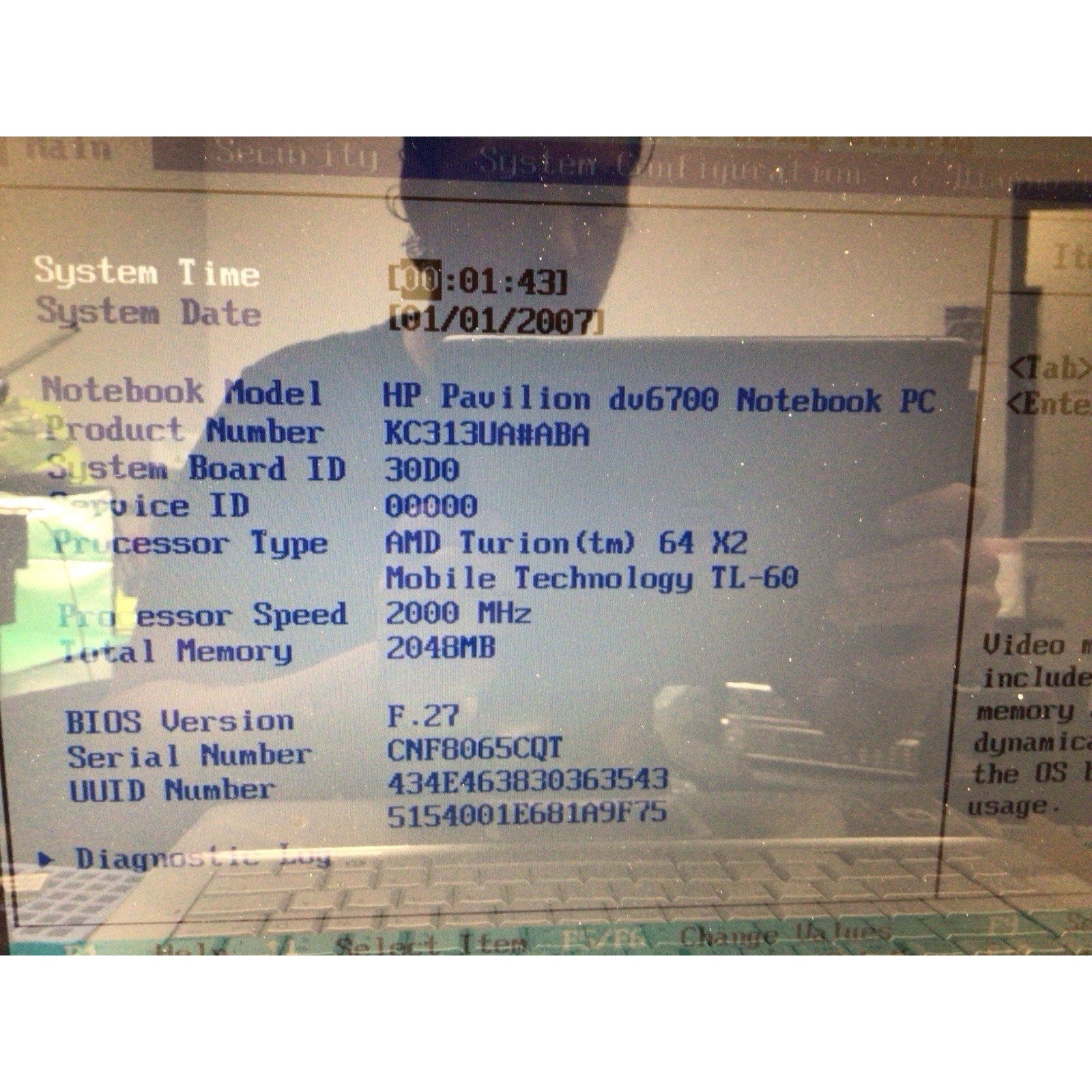 Rare HP Pavilion DV6700 Special Edition 15.4" FOR PARTS or REPAIR