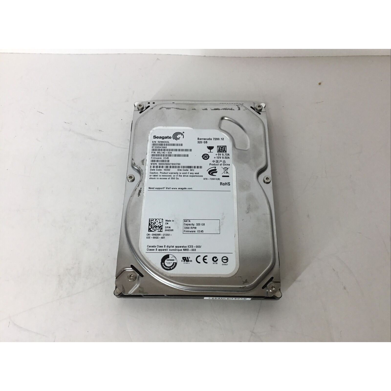 Seagate Barracuda 7200.12 ST3320418AS 320GB HDD Hard Drive 9SL14C-034
