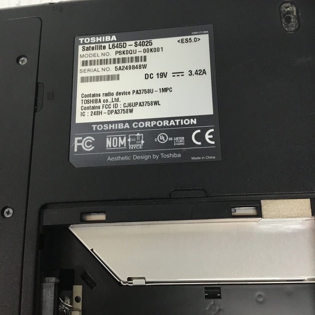 For Parts Purple Toshiba Satellite L645D-S4025 READ DESC