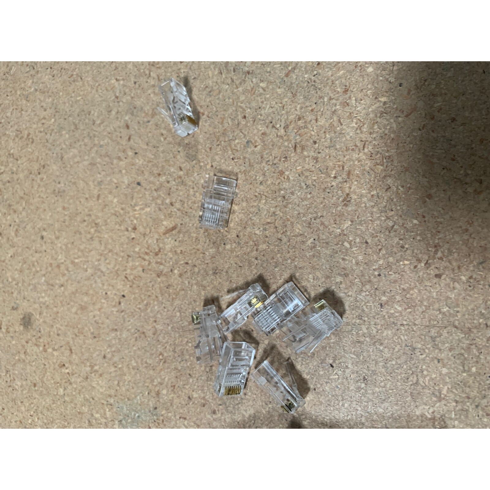 100pcs CAT5e / Cat6 RJ45 Connectors Gold Plated Network Cable Connectors