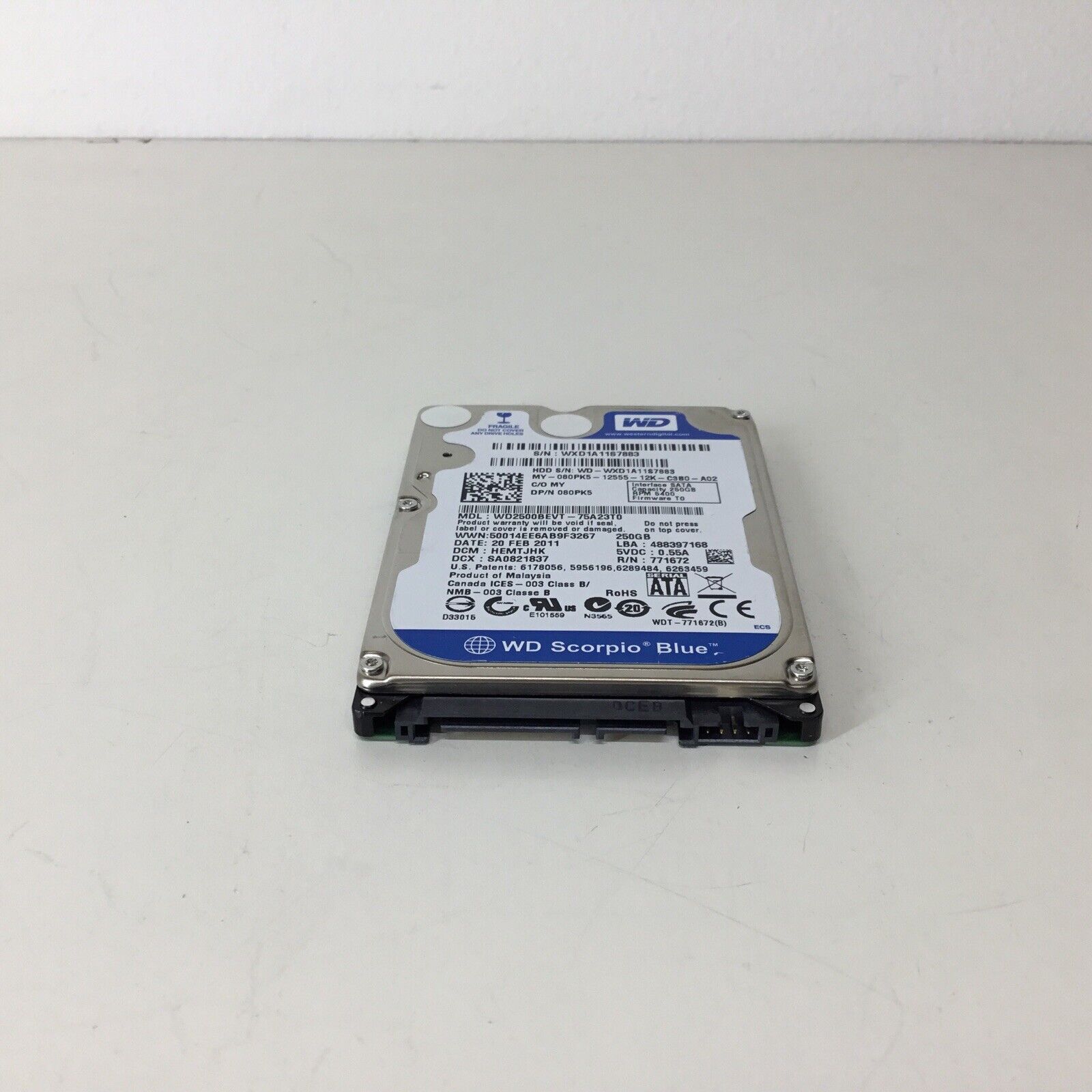 WD2500BEVT-75A23T0 Western Digital Scorpio Blue 250GB 5400RPM Drive