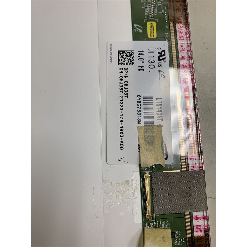 Samsung 14" HD 0HJ387 LTN140AT16-201 6YBH17115E 201 40 pin - Dell Working Pull