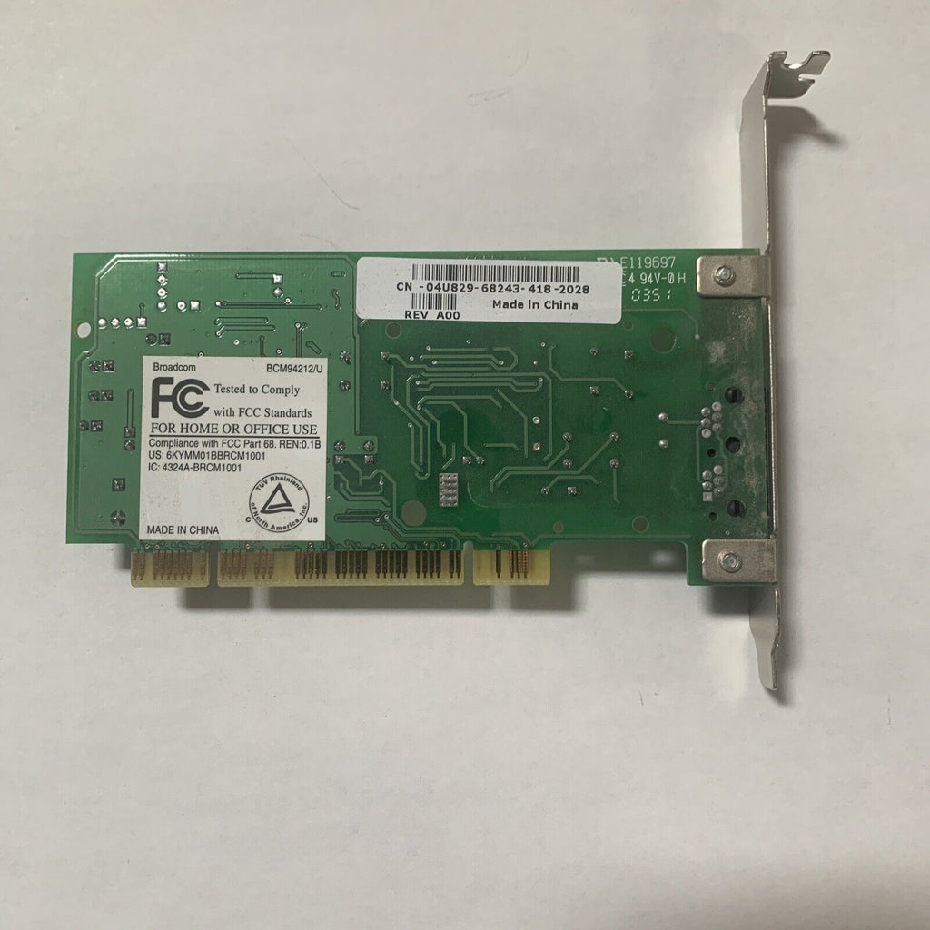 Dell 4U829 56K V90/V92 PCI Fax Data Modem Adapter Card Broadcom BCM94212/U
