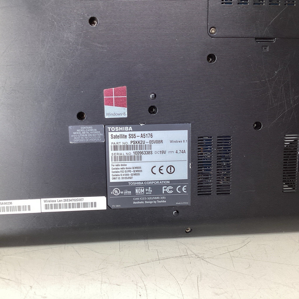Toshiba Satelite S55-A5176 Laptop Core i7-4700MQ 2.40GHZ 8GB RAM Win 10