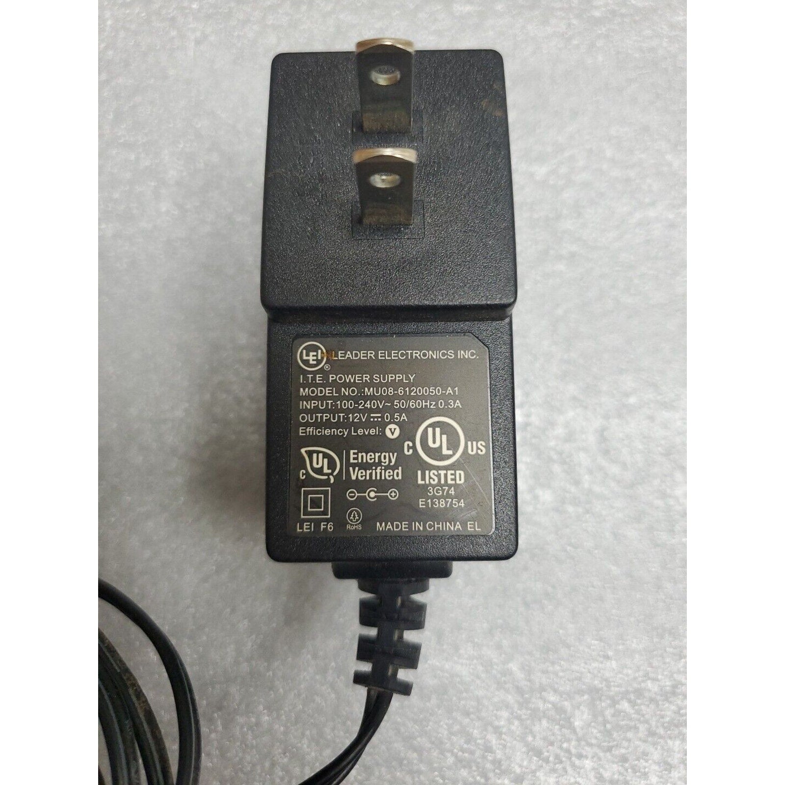 Genuine LEI MU08-6120050-A1 AC/DC Power Supply Wall Adapter 12V 0.5A OEM