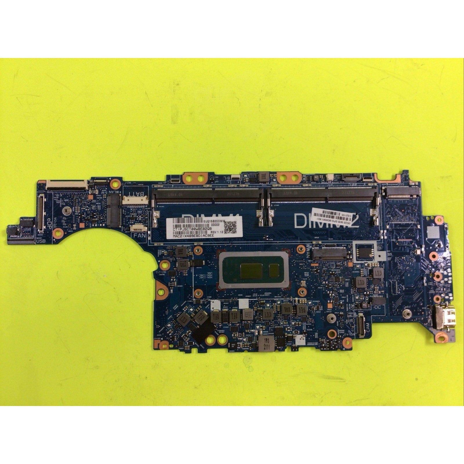 HP EliteBook 840 G7 Core i7-10610U Motherboard M08561-601 FOR PARTS or REPAIR