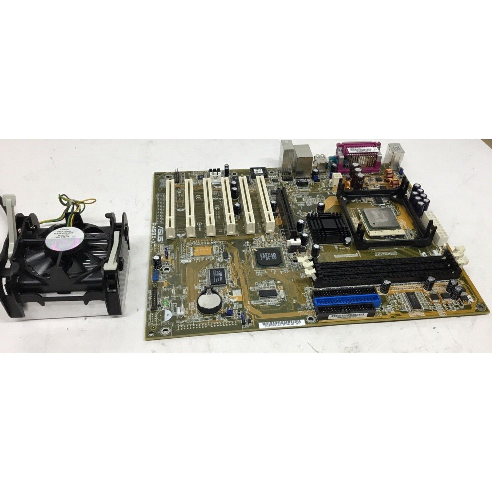 ASUS P4SBX-X motherboard 6 PCI slot 478 pin SD W/ CPU & FAN