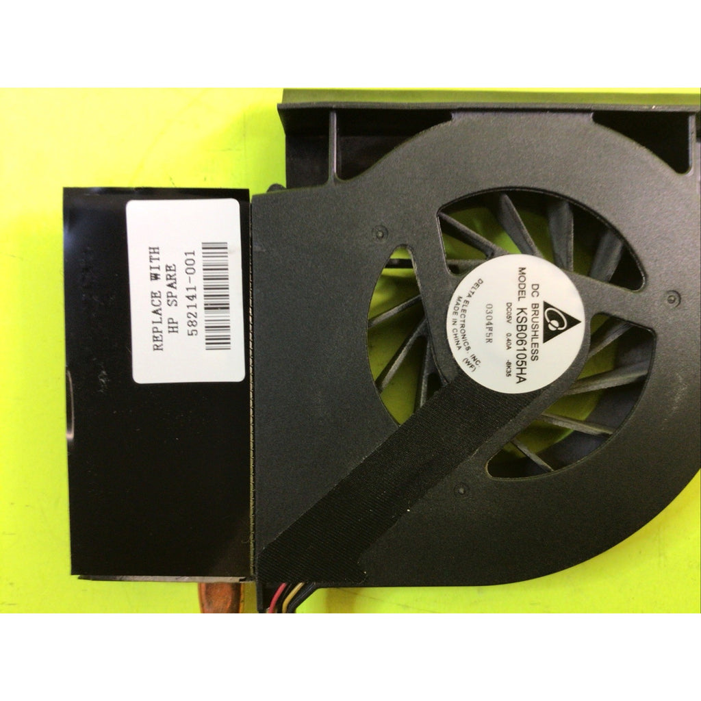 HP G61-429WM Laptop CPU Heat Sink and Cooling Fan Assembly 582141-001