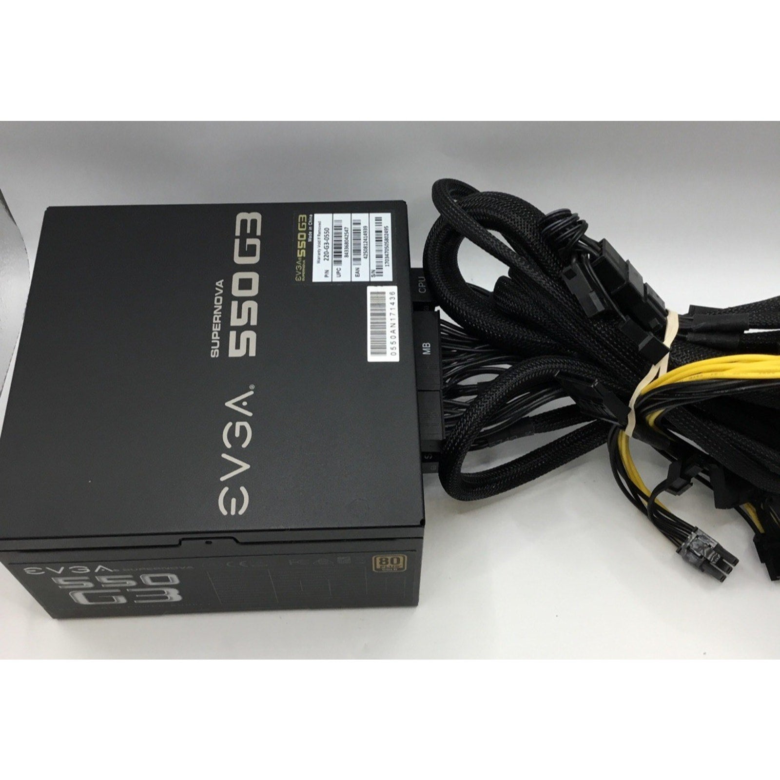 EVGA SuperNOVA 550 G3 550W Gold Modular PSU + All Pictured Cables