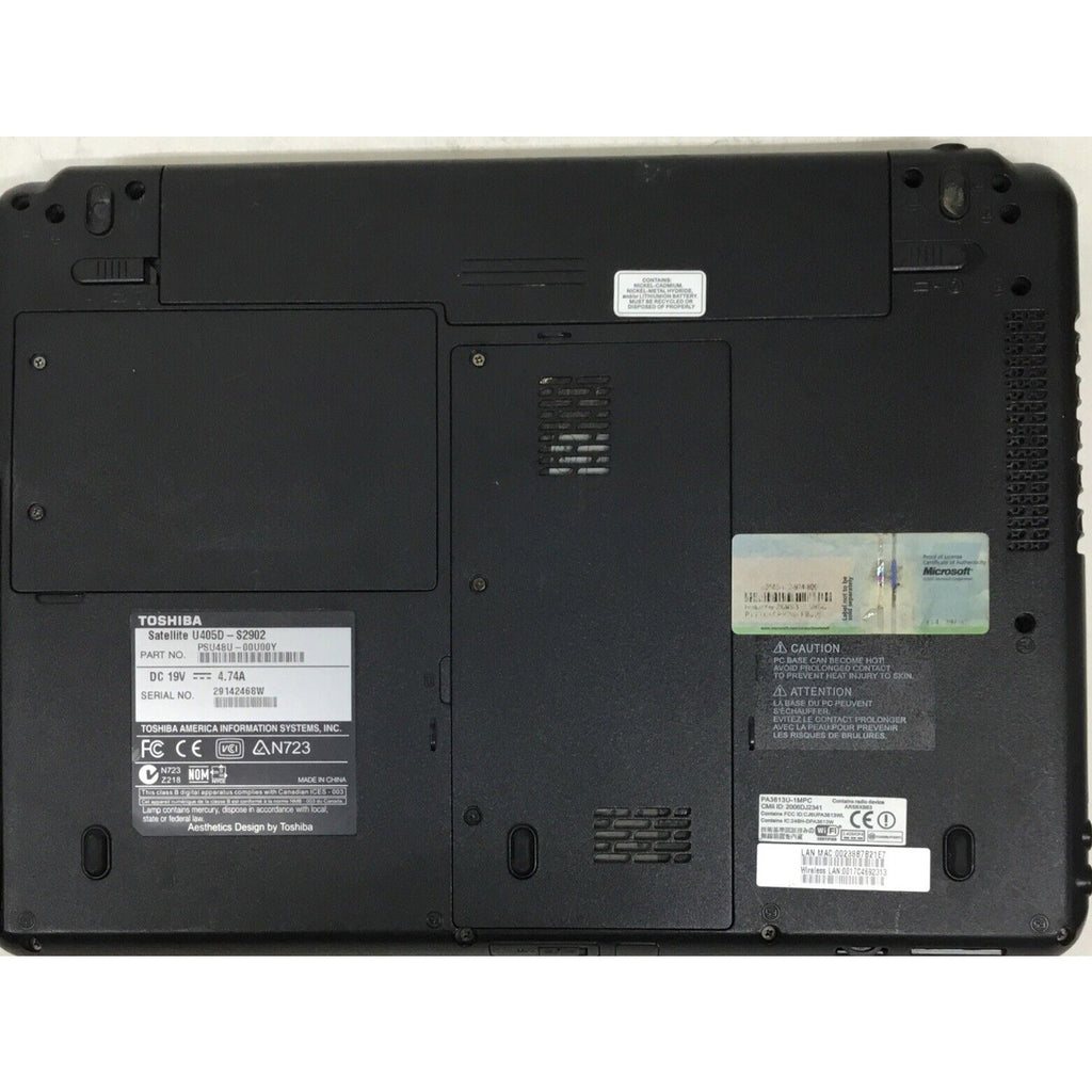 Parts Only Toshiba Satellite U405D-S2902 14.1'' Notebook / No Adapter / No HDD