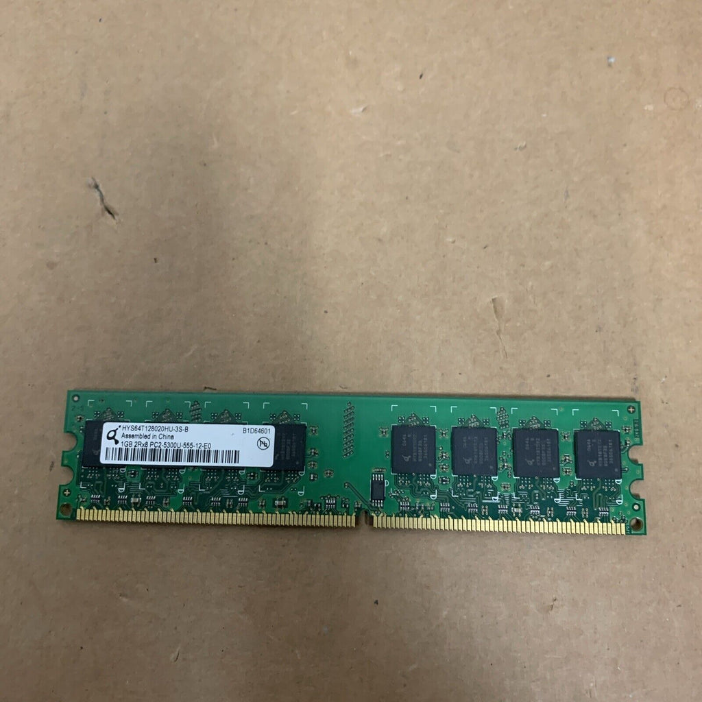 HYS64T128020HU-3S-B 1GB 2Rx8 DDR2 Desktop Memory PC-2 5300U 555 12 E0 240PIN