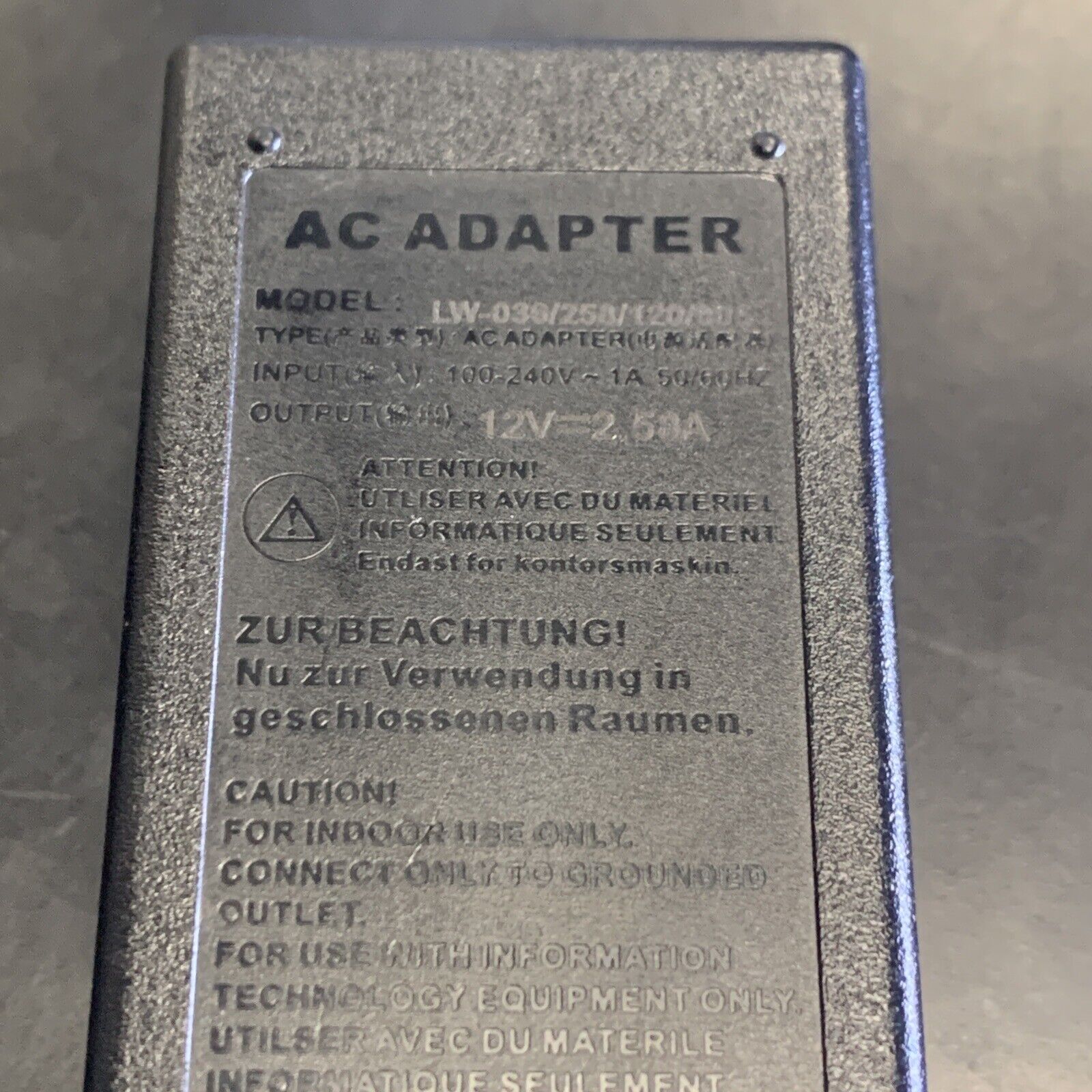 31W 12V 2.58A AC Adapter For Microsoft Surface LW-036/258/120/005