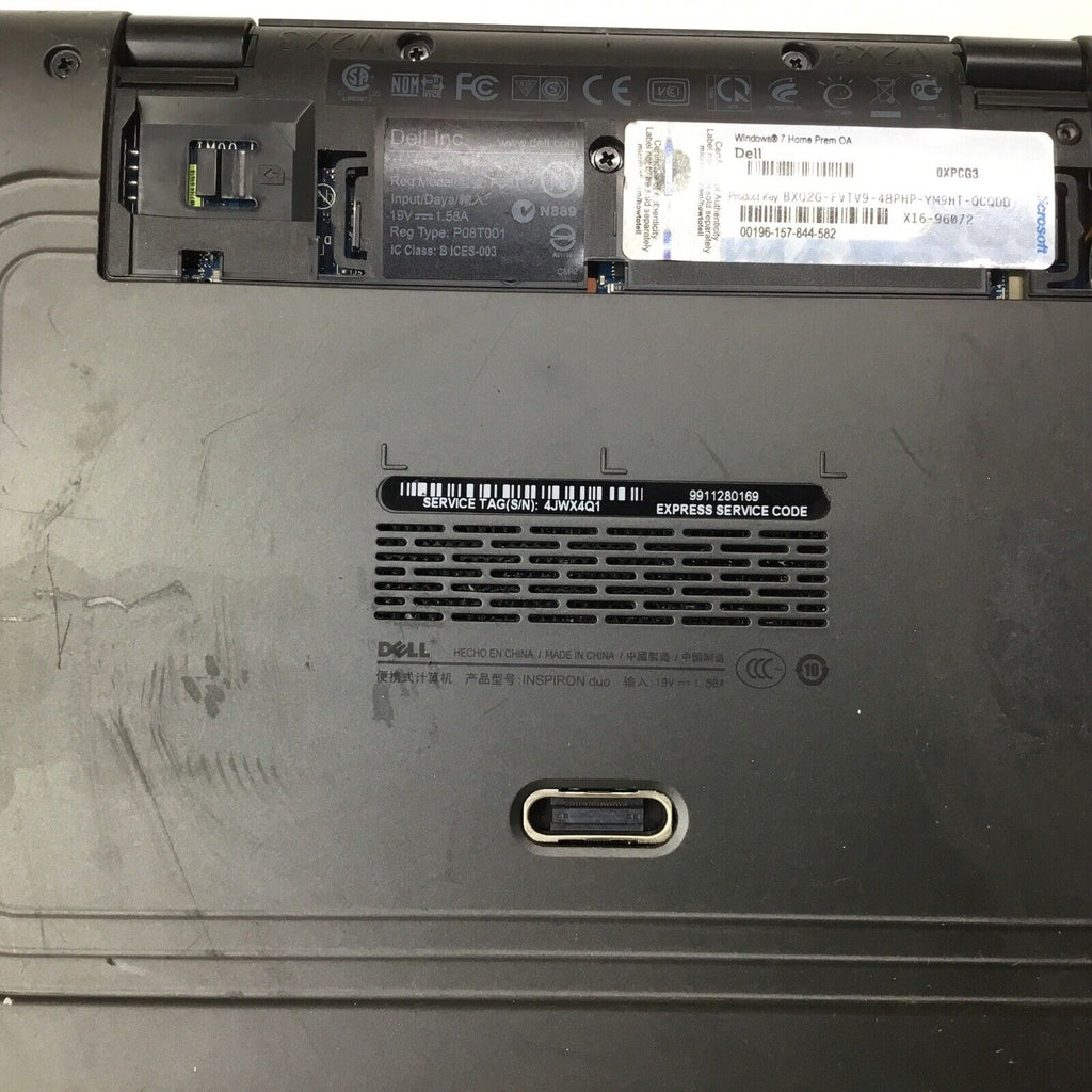 10.1" HD Dell Inspiron Duo 1090 Atom N550 1.5GHz 320GB HDD 2GB RAM - For Parts