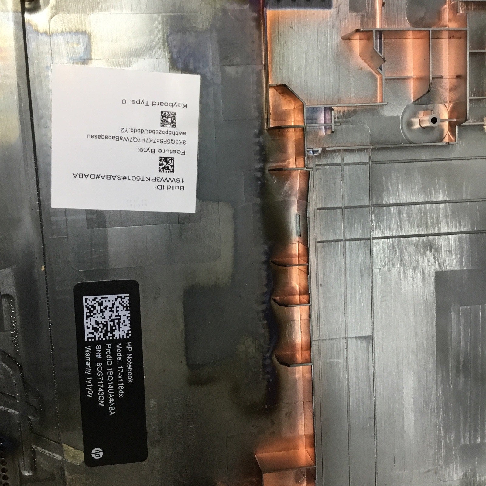 HP Pavilion 17-X116DX Bottom Housing Cover