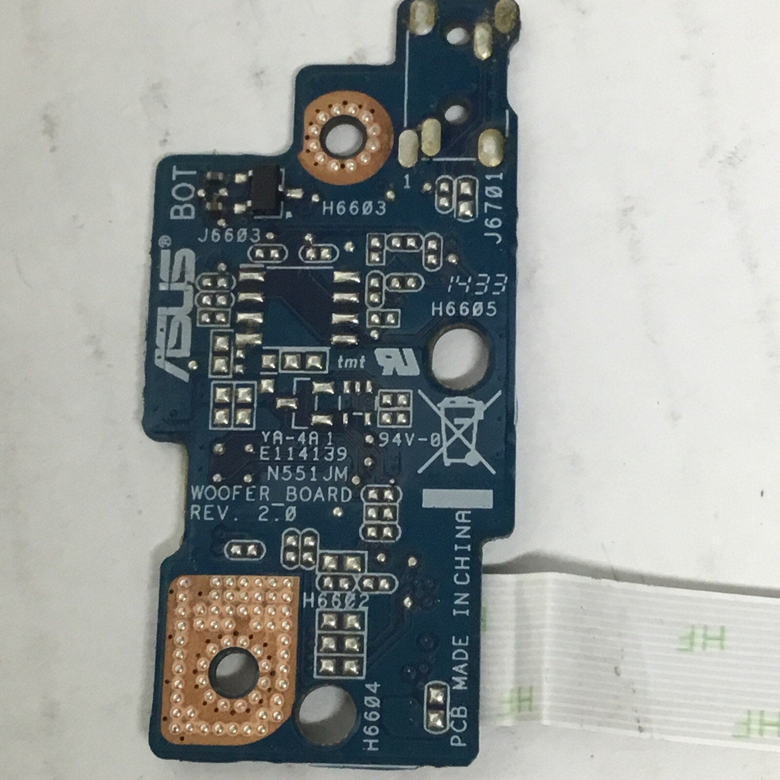 Asus ROG GL551J 15.6" Genuine Laptop Woofer Board w/Cable