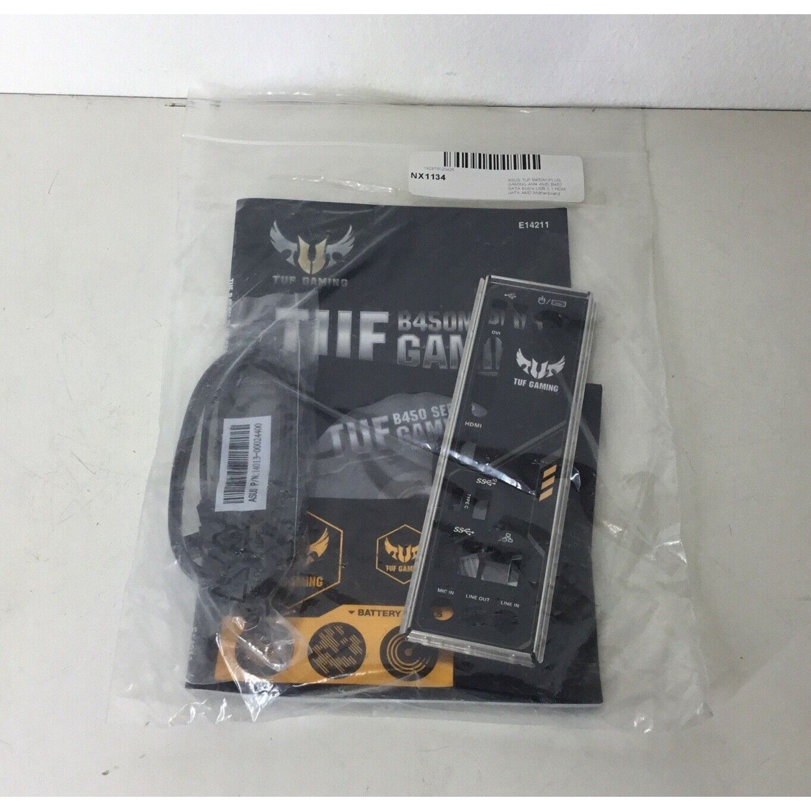 Asus TUF GAMING B450M-PLUS User Guide w/ CD, I/O Shield and Cable