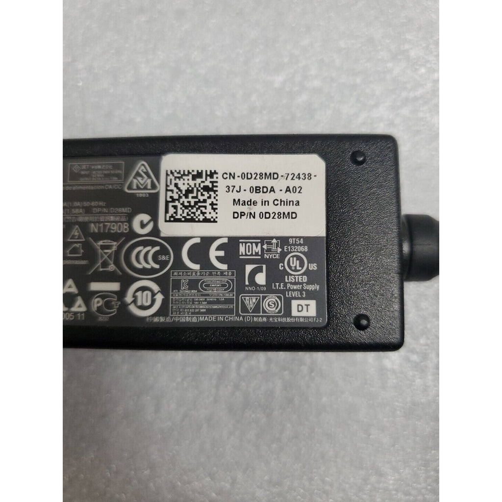 Genuine DELL Tablet 30W 19V 1.58A AC Power Adapter Charger + Cable D28MD 0D28MD